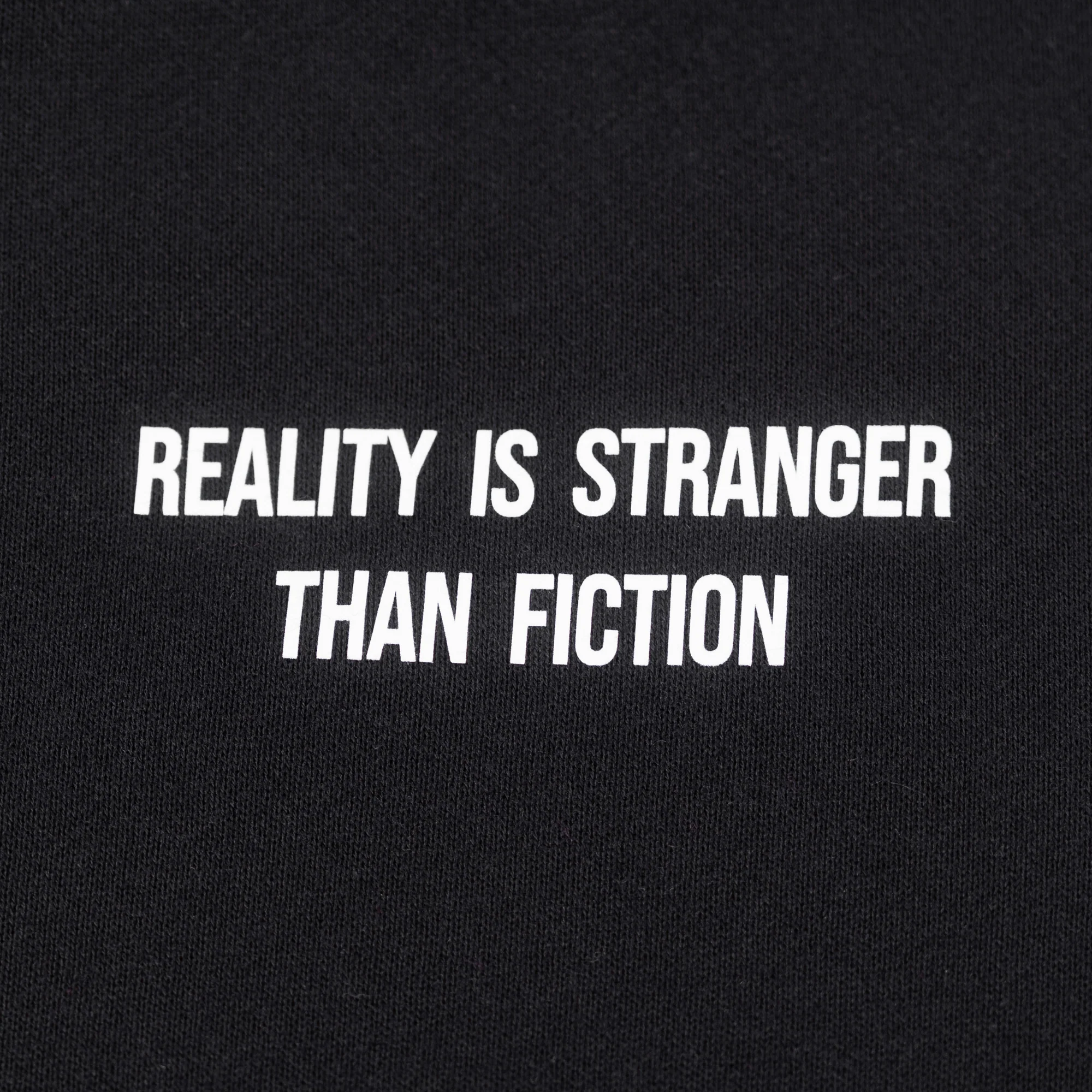 Black Boxy Fit "Reality" Print Hoodie - Image 5